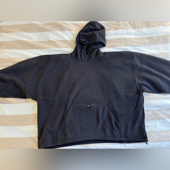 Yeezy Gap Fleece Padded Hoodie Dark Gray - Picture 5 of 7